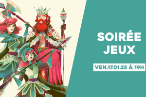 soirée jeux de société le 17 janvier à partir de 19h