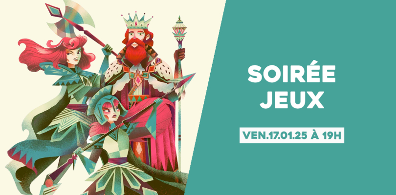 soirée jeux de société le 17 janvier à partir de 19h